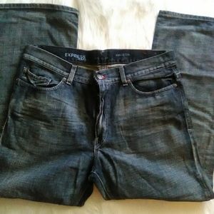 Express blue jeans distressed 36x30 new men's rare